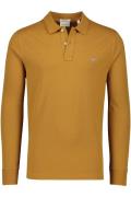 Gant poloshirt heren normale fit geel effen katoen