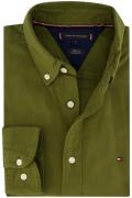 Tommy Hilfiger overhemd katoen regular fit groen