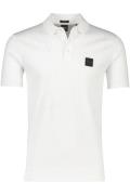 Hugo Boss polo wijde fit wit effen 100% katoen Parley