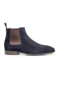 Floris van Bommel nette schoenen navy effen leer