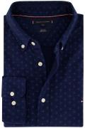 Tommy Hilfiger katoenen overhemd regular fit navy geprint