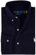 Polo Ralph Lauren casual overhemd wijde fit donkerblauw effen katoen b...