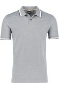 Hugo Boss polo grijs effen 100% katoen normale fit