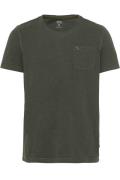 T-shirt Camel Active donkergroen met borstzak