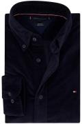 Tommy Hilfiger regular fit overhemd katoen donkerblauw