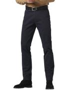 katoenen broek Meyer donkerblauw effen katoen