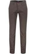 Gardeur chino Savage Slim Fit bruin effen katoen