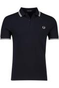 Fred Perry polo 2-knoops normale fit donkerblauw katoen