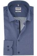 Olymp zakelijk overhemd mouwlengte 7 Level Five slim fit blauw geprint...