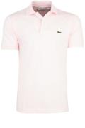 Lacoste polo roze effen katoen wijde fit