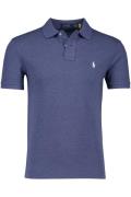 Slim fit Polo Ralph Lauren polo donkerblauw effen katoen