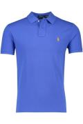 Polo Ralph Lauren poloshirt normale fit blauw effen katoen 2 knopen