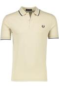 Fred Perry polo normale fit beige effen 100% katoen