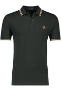 Fred Perry polo normale fit groen effen katoen 2 knopen