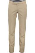 COM4 katoenen broek Modern Chino bruin effen katoen