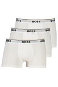 Hugo Boss boxershort wit effen 3-pack