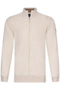 wollen Cavallaro vest effen beige rits