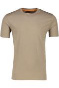 Hugo Boss T-shirt bruin katoen effen normale fit