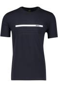 Hugo Boss T-shirt zwart effen katoen met textuur