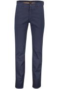 Hugo Boss katoenen chino navy gemêleerd slim fit katoen