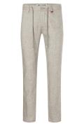 Mac pantalon beige effen linnen Lennox Sport