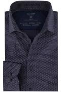 Olymp business overhemd donkerblauw geprint katoen slim fit