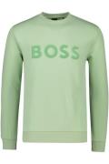 Ronde hals Hugo Boss katoenen sweater groen Salbo