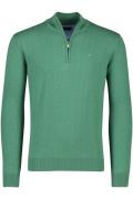 Portofino trui half zip groen katoen