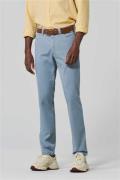 Meyer broek chino Dublin blauw effen katoen