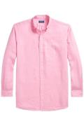 Polo Ralph Lauren linnen overhemd roze Big & Tall