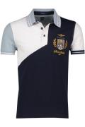 katoenen opdruk polo Aeronautica Militare regular fit blauw