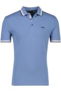 Katoenen Boss Green Paddy polo effen blauw normale fit