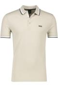 Boss Green Paddy katoenen polo normale fit beige