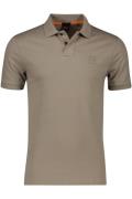 2-knoops Hugo Boss bruine polo slim fit katoen