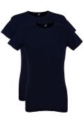 Alan Red t-shirt Ottawa  two-pack effen katoen donkerblauw