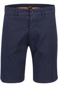 Katoenen Boss korte broek chino effen donkerblauw slim fit