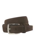 Lindenmann riem donkerbruin suede