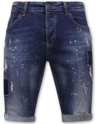 Local Fanatic Korte broek slim fit met gaten 1026