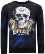 Montfleuri Sweater met print skull tiger