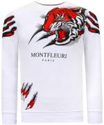 Montfleuri Sweater met print tiger head