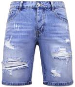 Enos Korte broek met gaten denim short