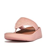 FitFlop F-mode woven-raffia flatform toe-post sandals