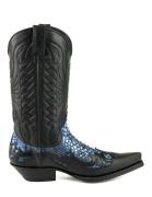 Mayura Boots Cowboy laarzen 1935-0106-crazy old negro/ azul-