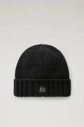 Woolrich Beanie merino wool logo