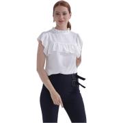 WB Top blouse alice met ruches korte mouw