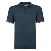 Q1905 Polo shirt bloemendaal donker denim