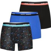 Happy Shorts 3-pack boxershorts heren colour splashes zwart