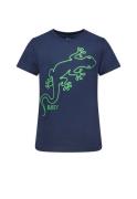 B.Nosy Jongens t-shirt neon green gecko navy