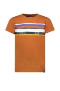 B.Nosy Jongens t-shirt met gekleurde strepen wood