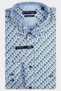 Giordano Casual hemd korte mouw league shadow diamonds print 416046/70